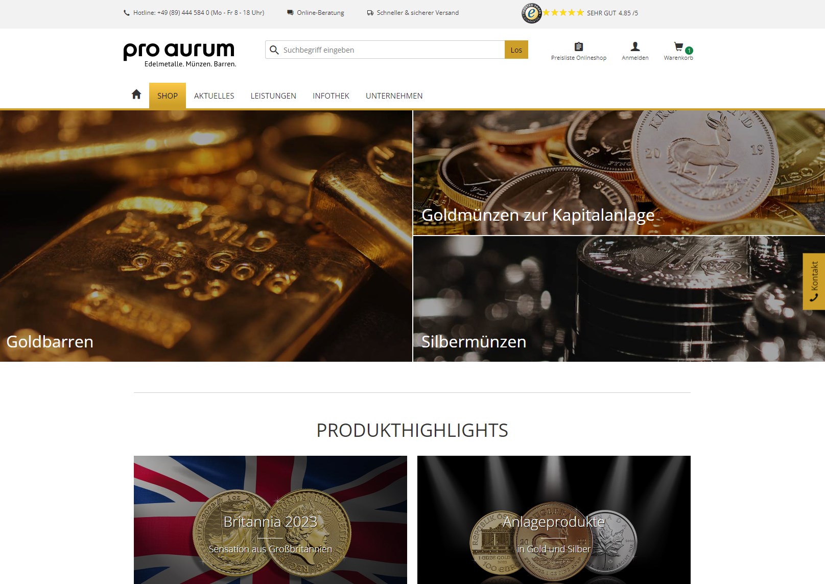 pro aurum Website