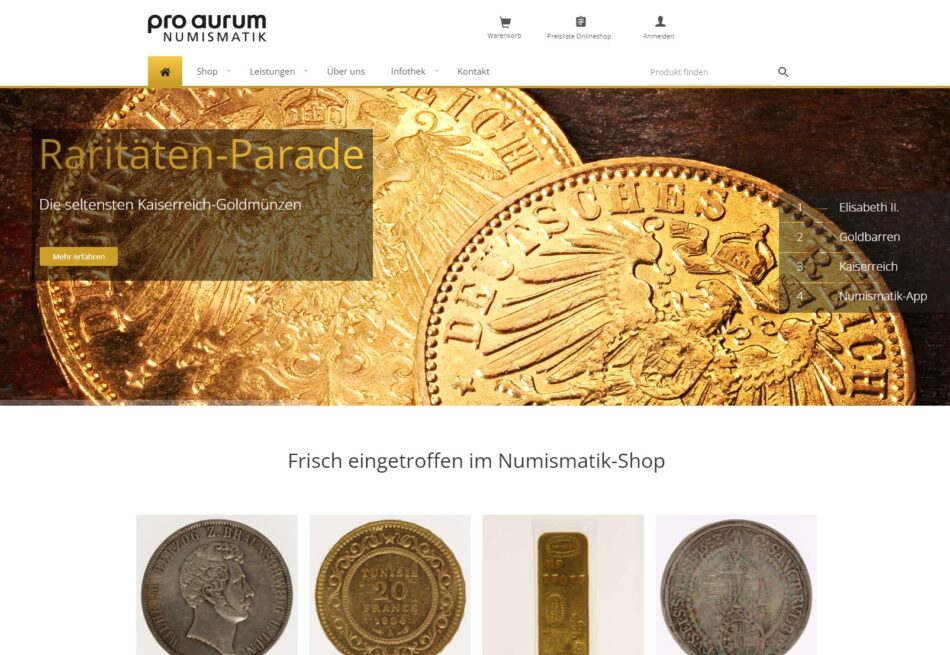 pro aurum Numismatik Shop